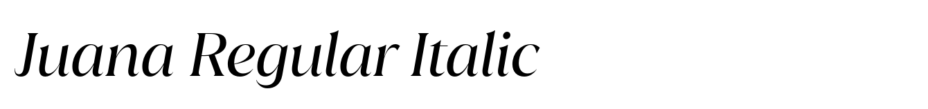 Juana Regular Italic